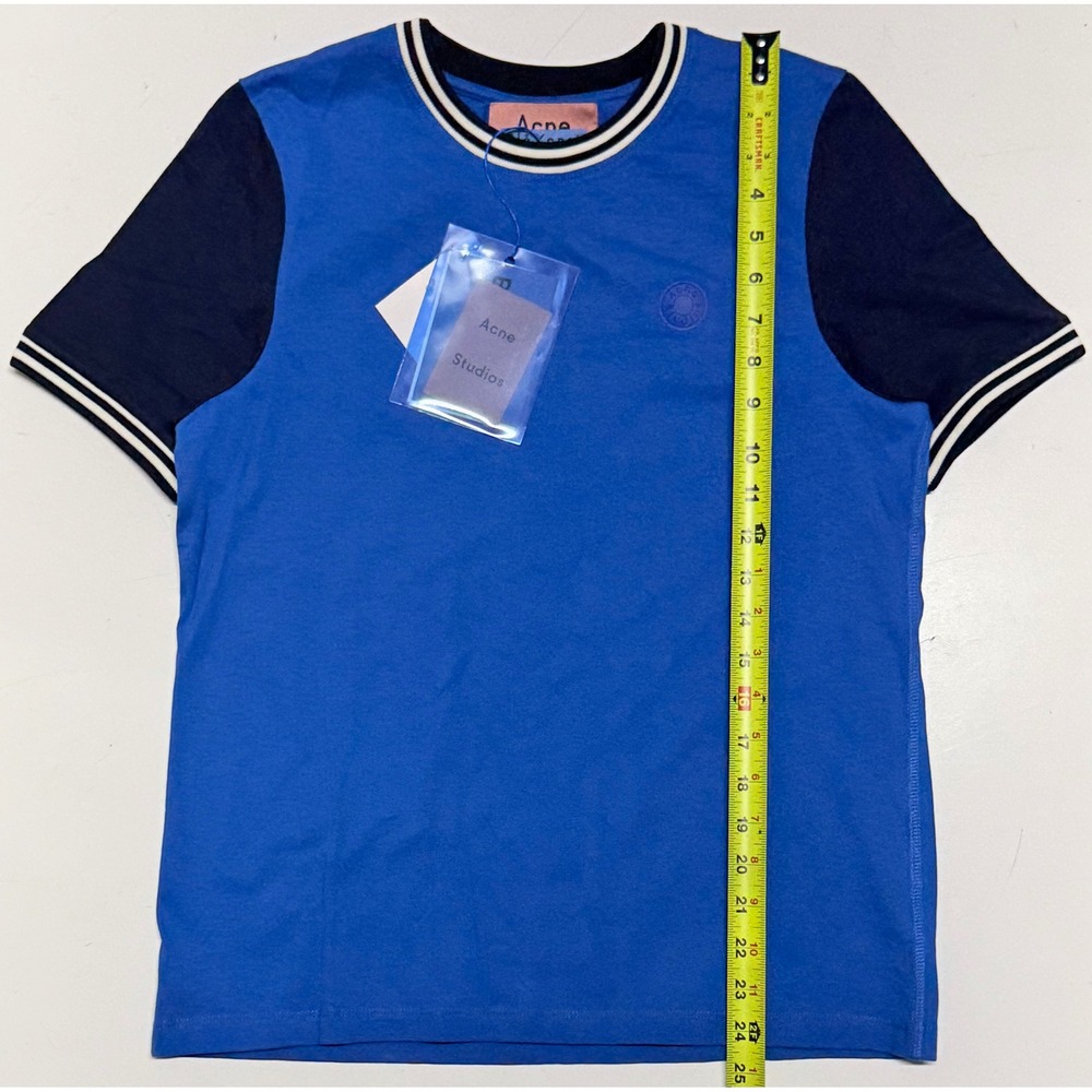 Acne Studios Bla Konst Mens Blue Ringer T-Shirt Navy Contrast BK-MN-TS S 180/92A
